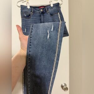 Women’ Guess Jeans Medium Wash with Rhinestone Embellishment